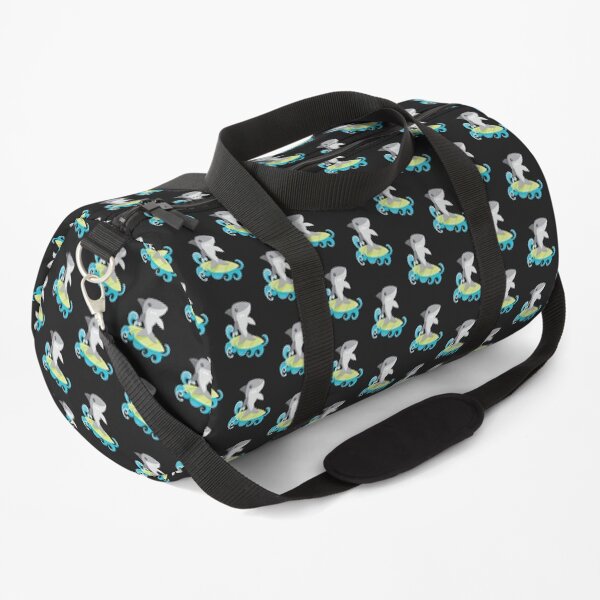Friendly Sharks Surfing Shark Duffle Bag