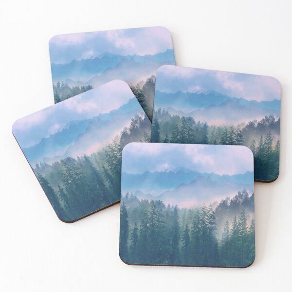 Item preview, Stunning morning mountain forest view designed and sold by likebakerdo.
