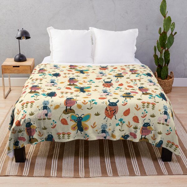 Item preview, Pattern with cute insect musicians designed and sold by burbura.