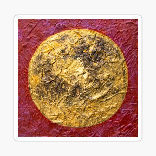 "Golden moon" Sticker by Redbubble