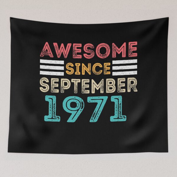 Item preview, Retro Vintage 49th Birthday - Awesome Since September 1971 designed and sold by meedTee.