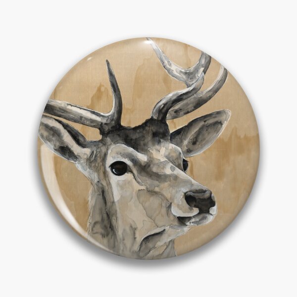 Item preview, Watercolour Stag on wood designed and sold by Lara Karpeljuk.