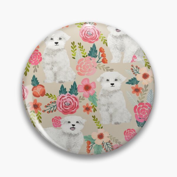 Item preview, maltese dog floral - vintage florals, floral pet, cute dog, maltese  designed and sold by PetFriendly.