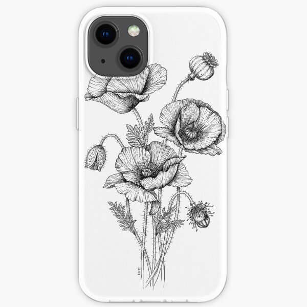 Poppies iPhone Soft Case