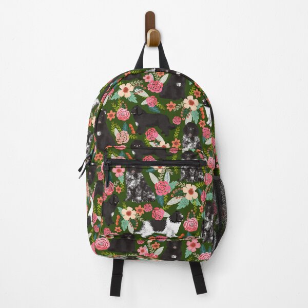 Item preview, newfoundland dog floral - vintage florals, floral pet, cute dog, newfy, newf, newfoundland designed and sold by PetFriendly.