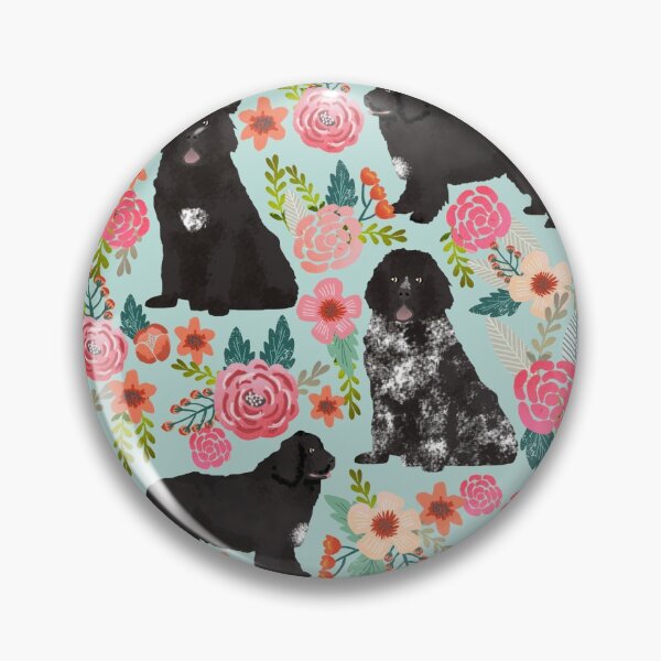 Item preview, newfoundland dog floral - vintage florals, floral pet, cute dog, newfy, newf, newfoundland designed and sold by PetFriendly.