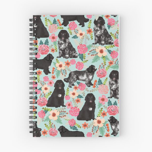 Item preview, newfoundland dog floral - vintage florals, floral pet, cute dog, newfy, newf, newfoundland designed and sold by PetFriendly.
