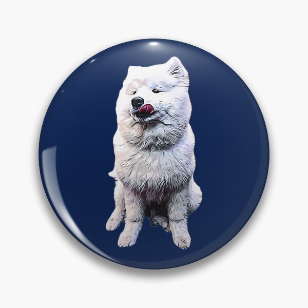 Artikelvorschau, Samojede niedlichen weißen Hund lecken Gesicht entworfen und verkauft von Elarex.