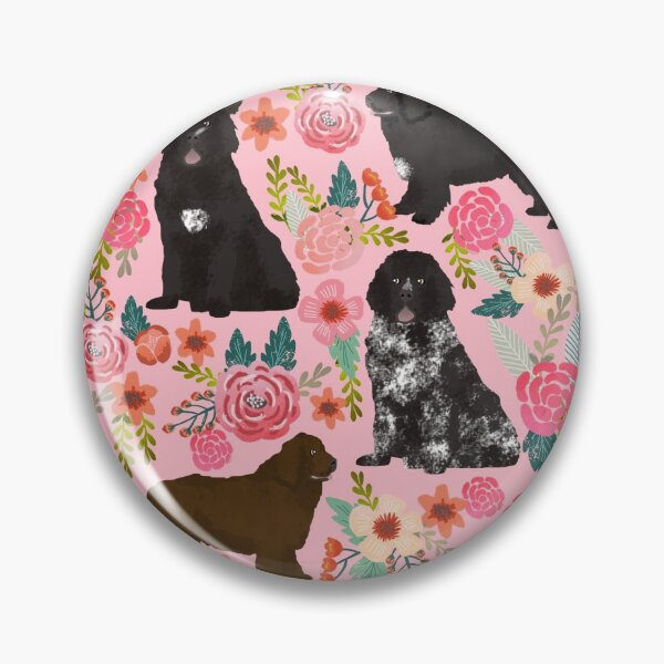 Item preview, newfoundland dog floral - vintage florals, floral pet, cute dog, newfy, newf, newfoundland designed and sold by PetFriendly.