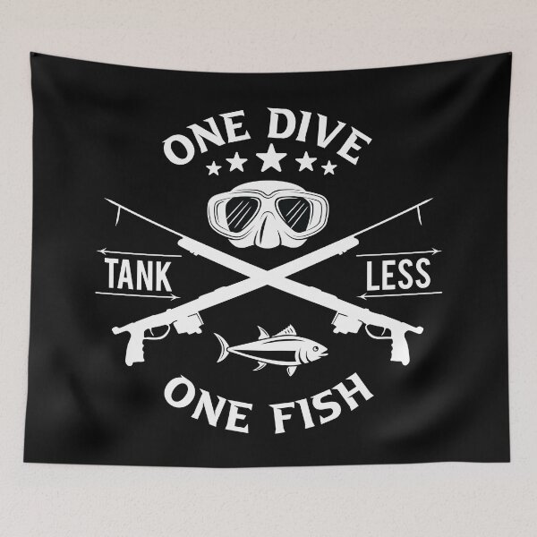 Item preview, One Dive, One Fish - Tank Less Spearfishing designed and sold by cotros.