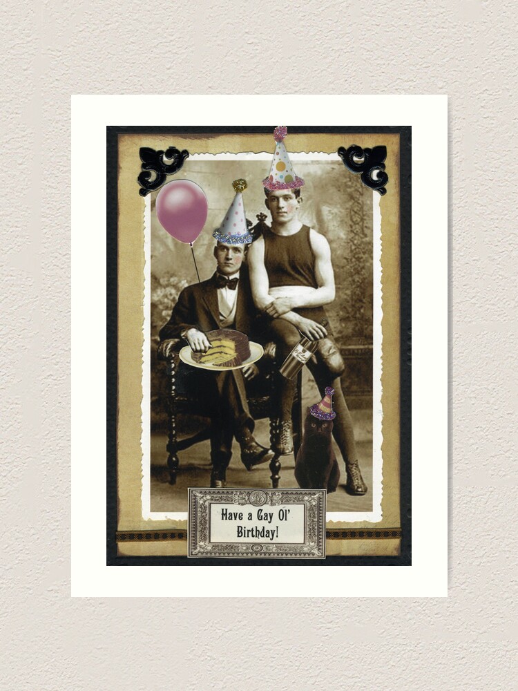a-gay-birthday-art-print-for-sale-by-winonacookie-redbubble