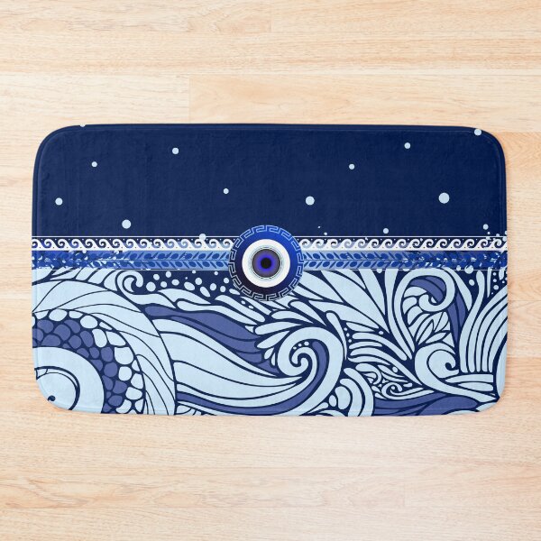 Item preview, Mati Evil Eye Blue Paisley Yiorgos Collection designed and sold by Yiorgos Designs.