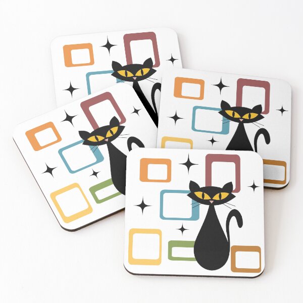 Item preview, Mid Century black cat designed and sold by BattaAnastasia.