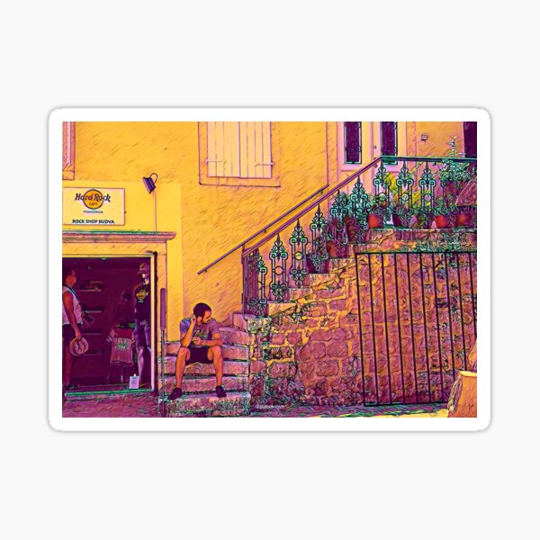 Budva Old Town, Montenegro - Fine Art Collection Sticker