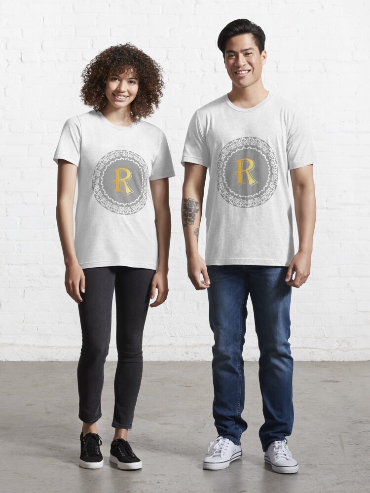 Monogram Gold Letter R Essential T-Shirt for Sale by CitrusMoon