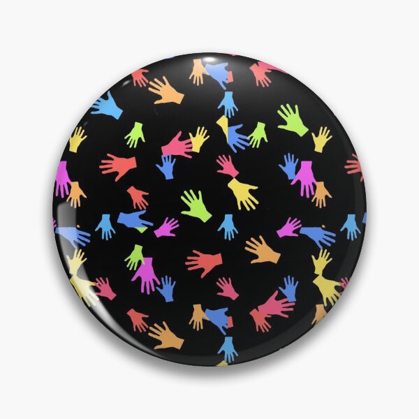 Item preview, Multicolored Hands Silhouette Motif Design designed and sold by DFLC Prints.