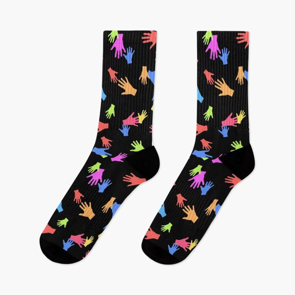Item preview, Multicolored Hands Silhouette Motif Design designed and sold by DFLC Prints.