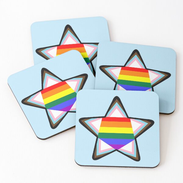 Item preview, Progress Pride Star (updated) designed and sold by SimplyPride.