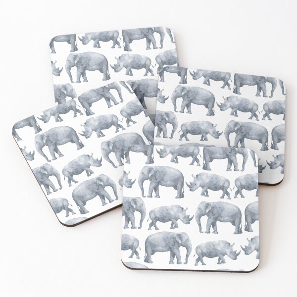 Item preview, Elephant and rhino in grey  designed and sold by anna0711.