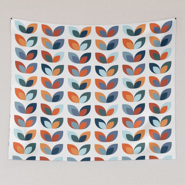 Item preview, Mid Century leaves pattern designed and sold by BattaAnastasia.