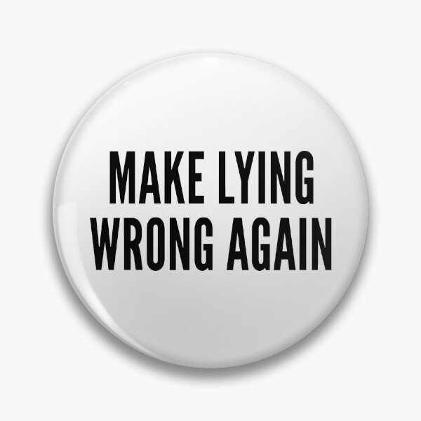 Item preview, make lying wrong again vinyl sticker, laptop sticker, political gift, macbook decal, hydroflask, water bottle, red white blue election sticker designed and sold by QuoteSpirations.