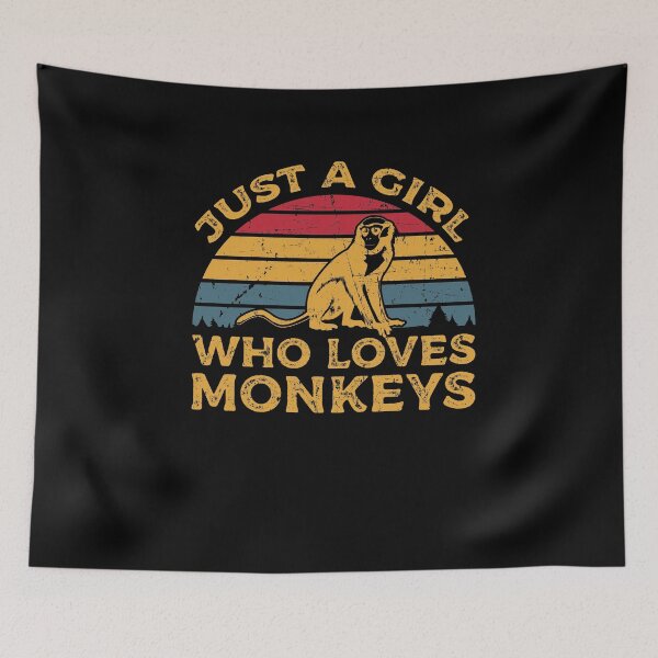 Item preview, Just a Girl Who Loves Monkeys designed and sold by sesa10.