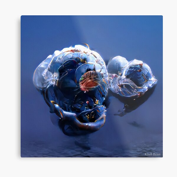 Chaos Bubbles Metal Print