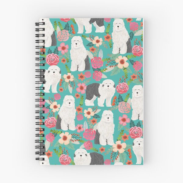 Item preview, old english sheepdog dog floral - vintage florals, floral pet, cute dog, old english sheepdog designed and sold by PetFriendly.