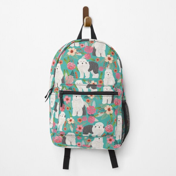 Item preview, old english sheepdog dog floral - vintage florals, floral pet, cute dog, old english sheepdog designed and sold by PetFriendly.