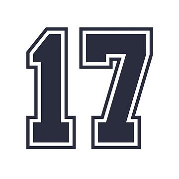 17 Sports Number Seventeen Sticker for Sale by HelloFromAja | Redbubble