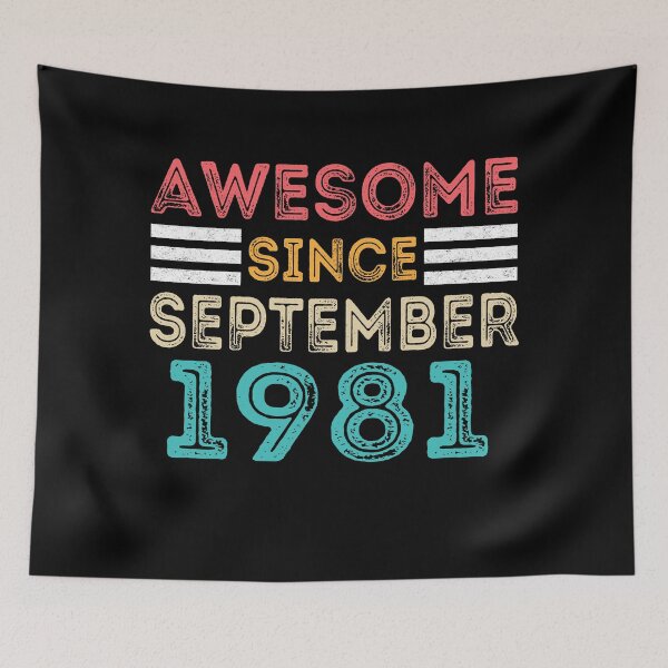 Item preview, Retro Vintage 39th Birthday - Awesome Since September 1981 designed and sold by meedTee.
