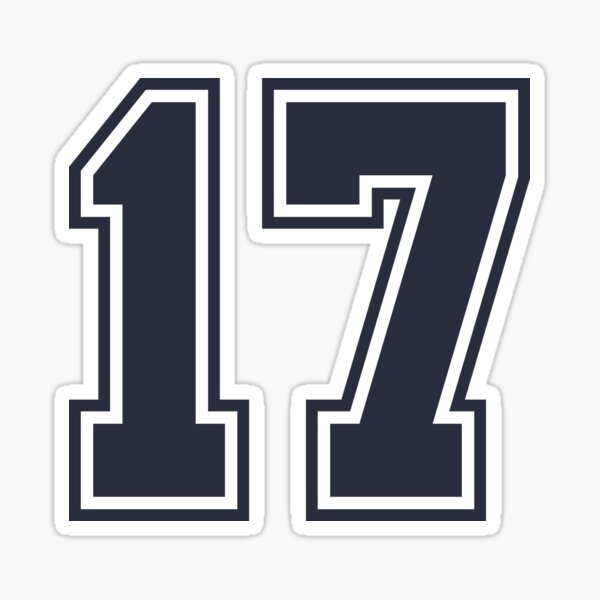 Number 17 Jersey Stickers | Redbubble