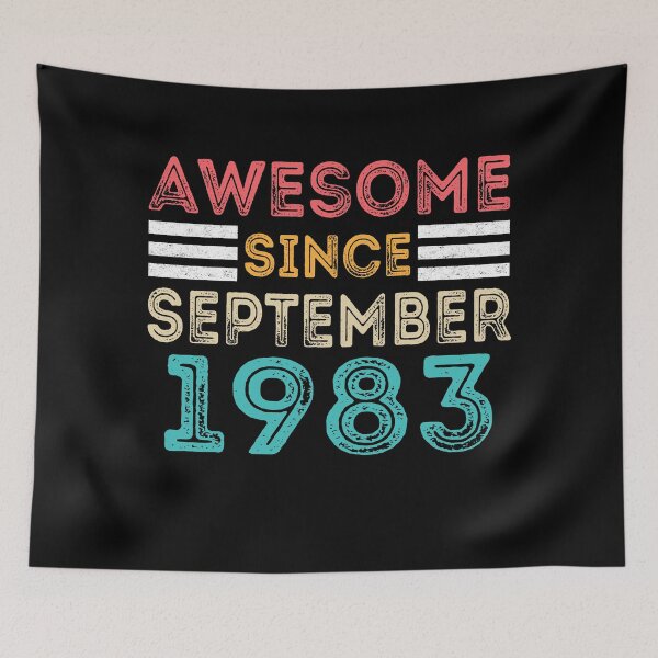 Item preview, Retro Vintage 37th Birthday - Awesome Since September 1983 designed and sold by meedTee.