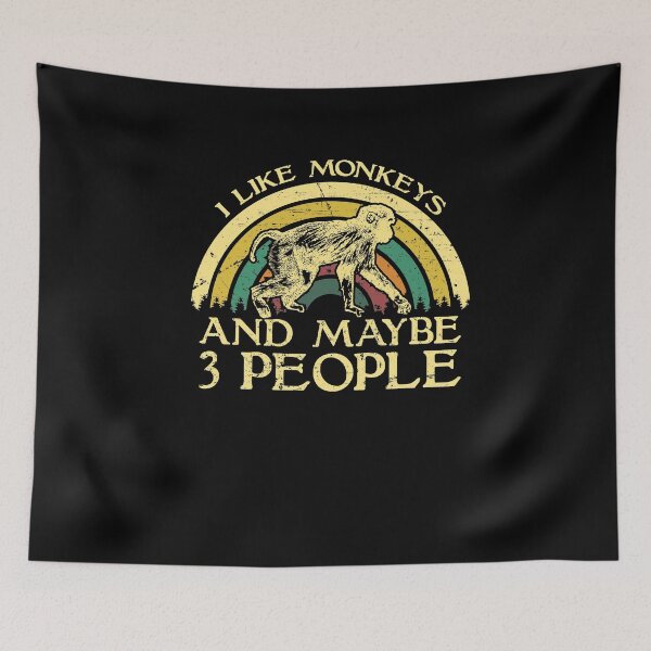 Item preview, I Like Monkeys and Maybe 3 People designed and sold by sesa10.