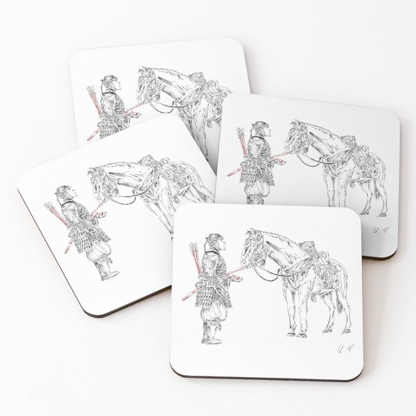 Item preview, Samurai feeding a horse designed and sold by Umbrella Panda.