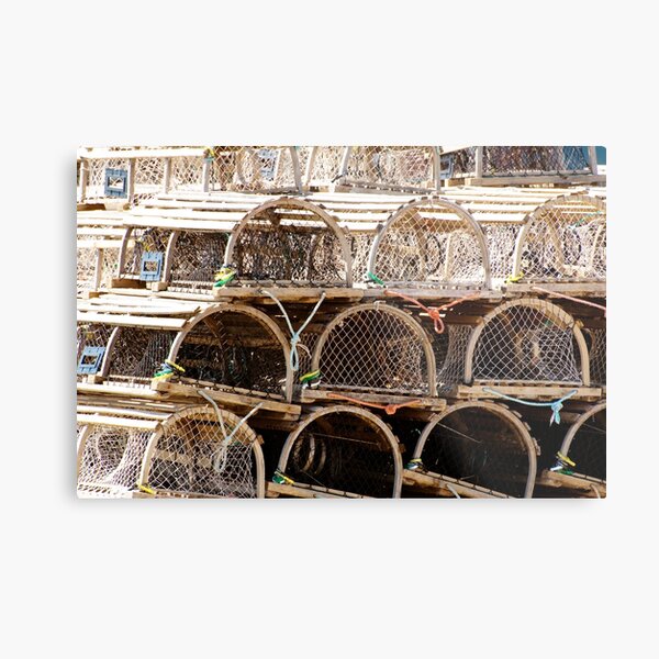Lobster Pot Art Metal Print