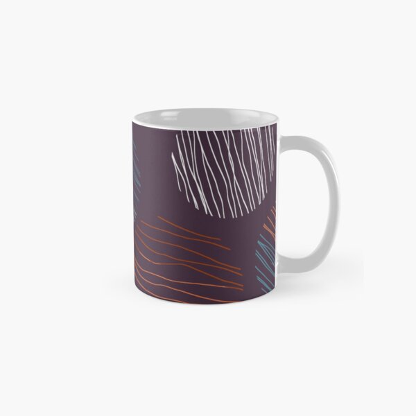 Line Circles | Dark Plum | Pattern Classic Mug
