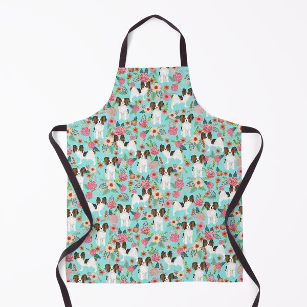 Item preview, papillon dog floral - vintage florals, floral pet, cute dog, papillon designed and sold by PetFriendly.