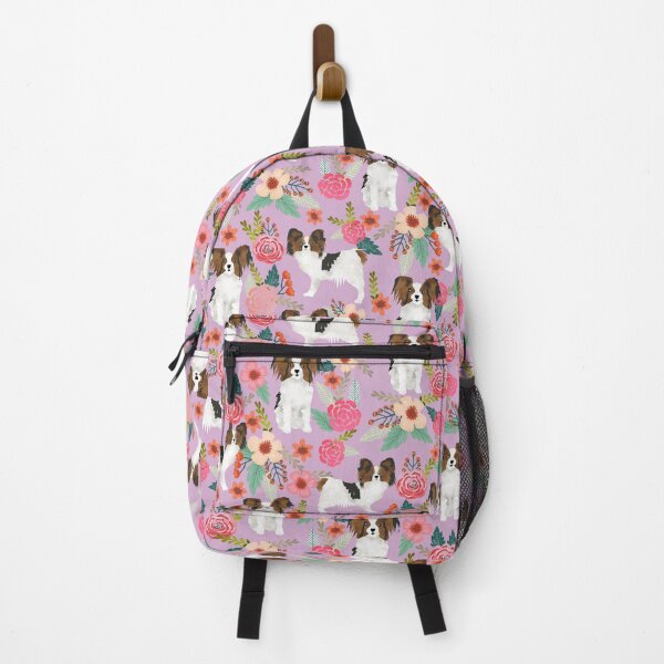 Item preview, papillon dog floral - vintage florals, floral pet, cute dog, papillon designed and sold by PetFriendly.