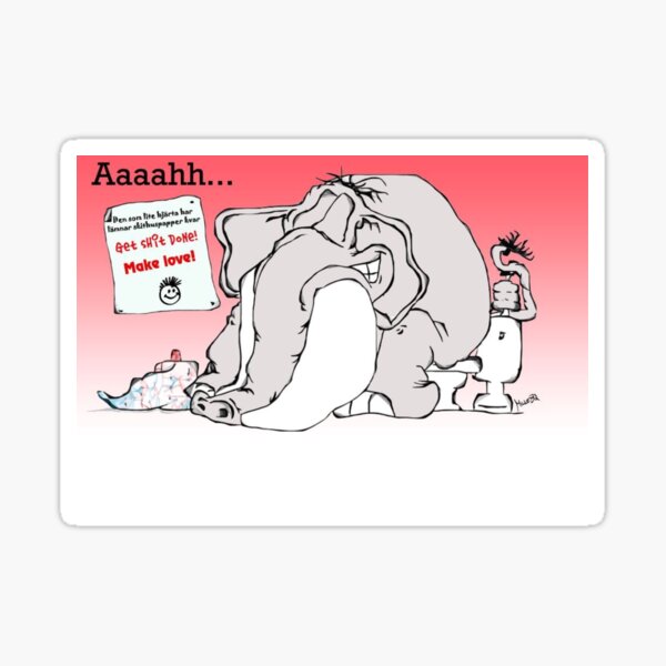 Få saker gjorda och sprid kärlek Sticker