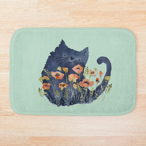 Polliwog and Poppies Bath Mat