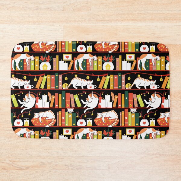 Item preview, Library cats - autumn colour version  designed and sold by Elenanaylor.