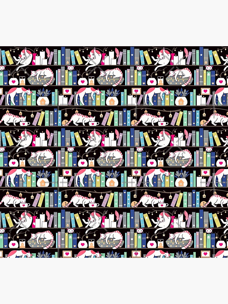 Library cats - winter colour version by Elenanaylor