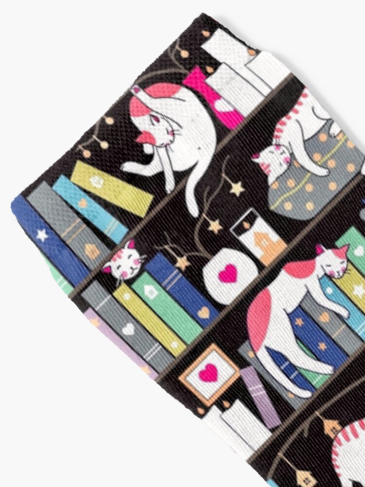 Alternate view of Library cats - winter colour version Socks