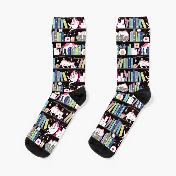 Item preview, Library cats - winter colour version designed and sold by Elenanaylor.