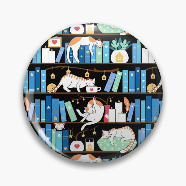 Item preview, Library cats - turquoise morning designed and sold by Elenanaylor.