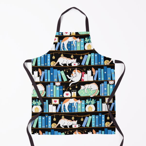 Item preview, Library cats - turquoise morning designed and sold by Elenanaylor.