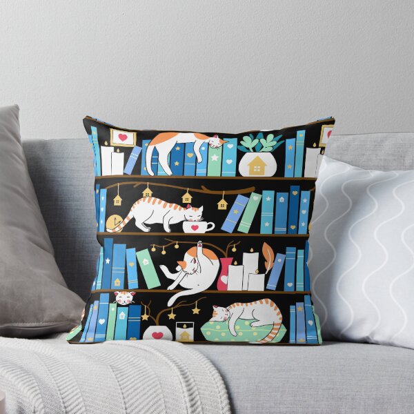 Item preview, Library cats - turquoise morning designed and sold by Elenanaylor.