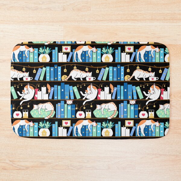 Item preview, Library cats - turquoise morning designed and sold by Elenanaylor.