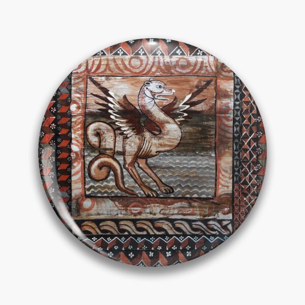 Item preview, MEDIEVAL BESTIARY ,SEA DRAGON IN RED BROWN WHITE COLORS designed and sold by BulganLumini.